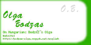 olga bodzas business card